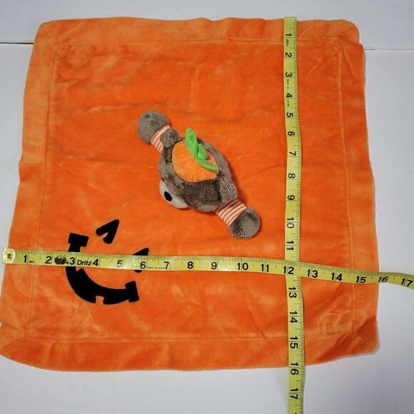 Carters Halloween Baby Lovey Rattle Security Blanket Pumpkin Bear - Picture 12 of 12